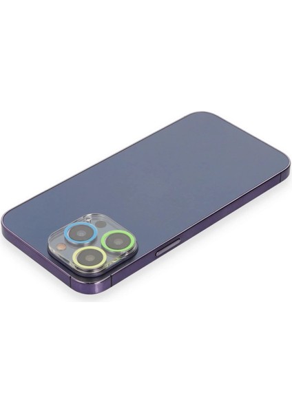 Iphone 13 Pro Renkli Kamera Lens Koruma Cam - Yeşil-Sarı fiyatları