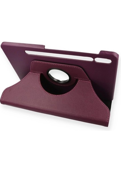 Samsung Galaxy T860 Tab S6 10.5 Kılıf 360 Tablet Deri Kılıf - Mürdüm