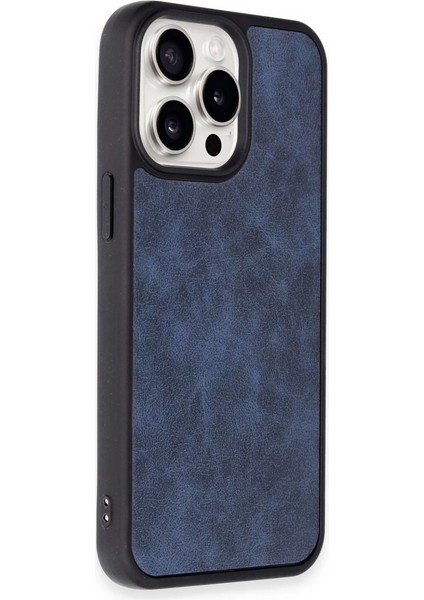 Newface Iphone 15 Pro Max Kılıf Aras Deri Kapak - Lacivert fiyatları