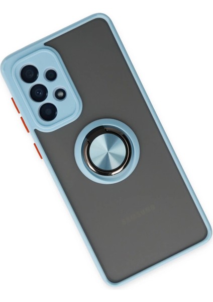 Samsung Galaxy A33 5g Kılıf Montreal Yüzüklü Silikon Kapak - Buz Mavi fiyatları