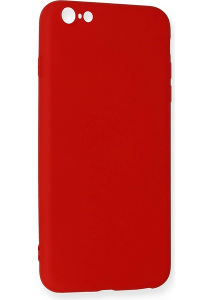 Iphone 6 Plus Kılıf Nano Içi Kadife Silikon - Kırmızı modelleri