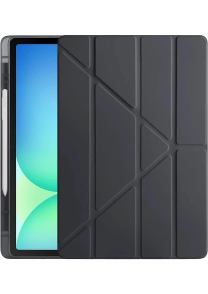 Ipad Pro 11 (2024) Kılıf Kalemlikli Hugo Tablet Kılıfı - Siyah