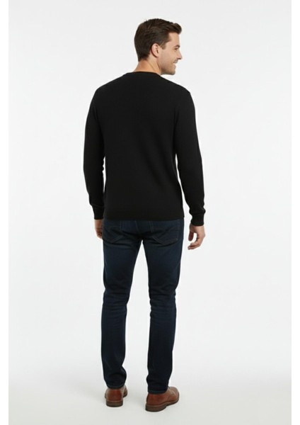 Erkek Sıfır Yaka Kazak Petek Örgü Klasik Kalıp 7002 BGL-ST04928 fırsatları