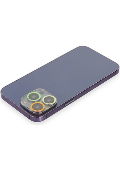 Iphone 12 Pro Renkli Kamera Lens Koruma Cam - Sarı-Turuncu fiyatları