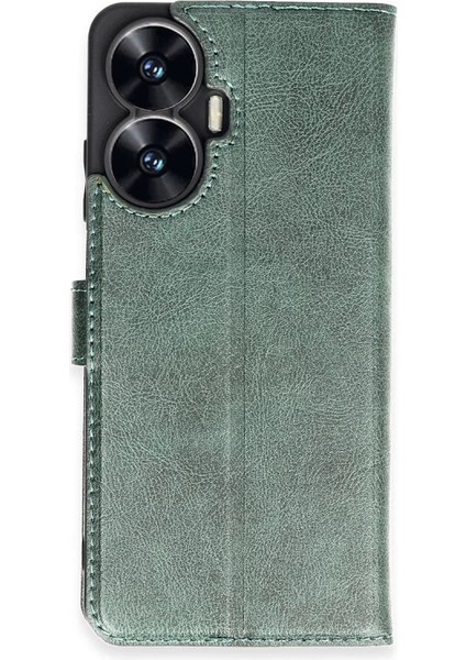 Realme C55 Kılıf Trend S Plus Kapaklı Kılıf - Yeşil