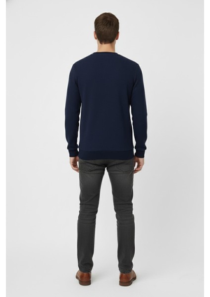 Erkek Sıfır Yaka Kazak Petek Örgü Klasik Kalıp 7002 BGL-ST04928 fırsatları