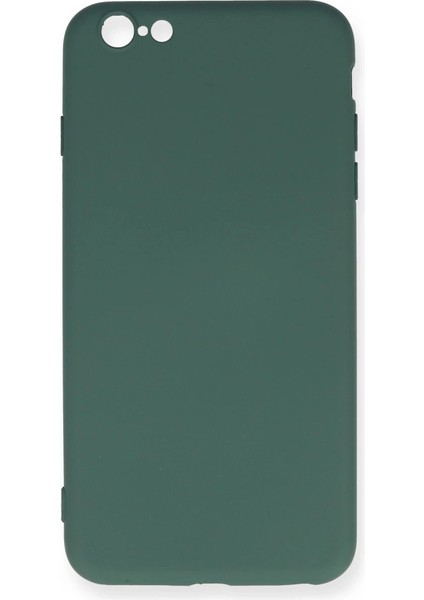 Iphone 6 Plus Kılıf Nano Içi Kadife Silikon - Koyu Yeşil