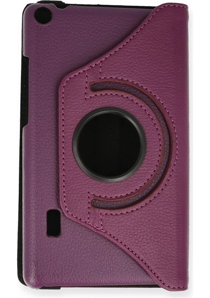 Huawei Mediapad T3 7 Kılıf 360 Tablet Deri Kılıf - Mürdüm fiyatları