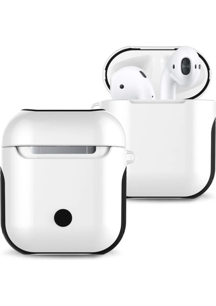 Airpods 2 (2.nesil) 3in1 Kılıf - Beyaz