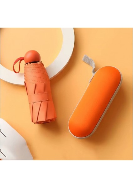 Uv Korumalı Portatif Katlanabilir Şemsiye – Su Geçirmez, Özel Kılıflı, Güneş ve Yağmur Için Kompakt Tasarı