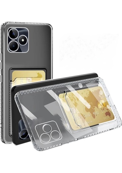 Newface Realme Note 50 4g Kılıf Kart Şeffaf Silikon - Şeffaf