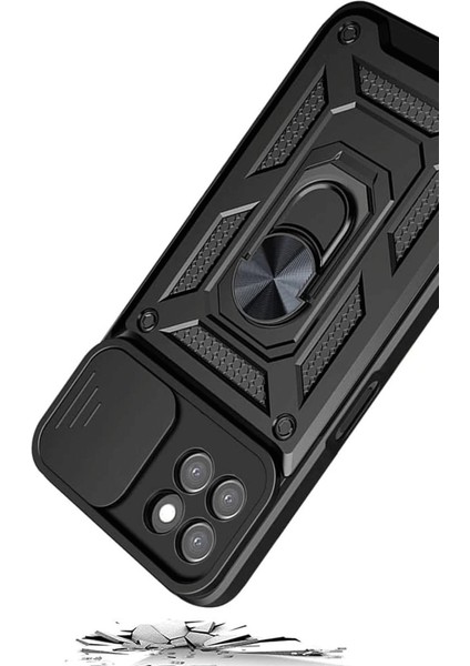 Newface Samsung Galaxy M15 Kılıf Pars Lens Yüzüklü Silikon - Gold indirimleri