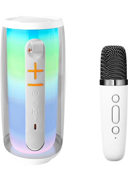 Newface Pluse 6 Mikrofonlu Rgb Kablosuz Hoparlör - Beyaz