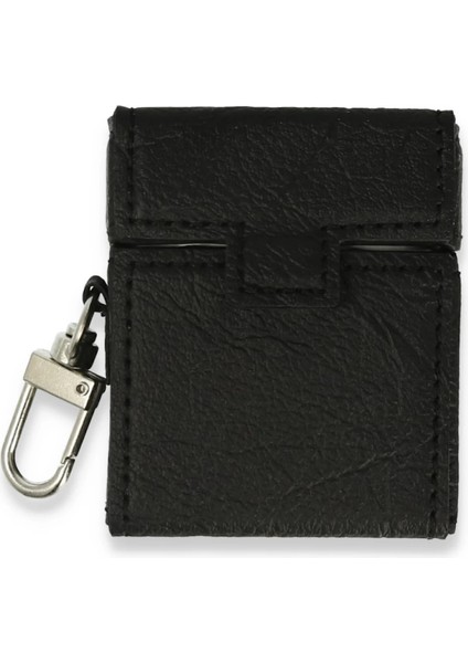 Airpods 2 (2.nesil) Deri Kılıf - Siyah