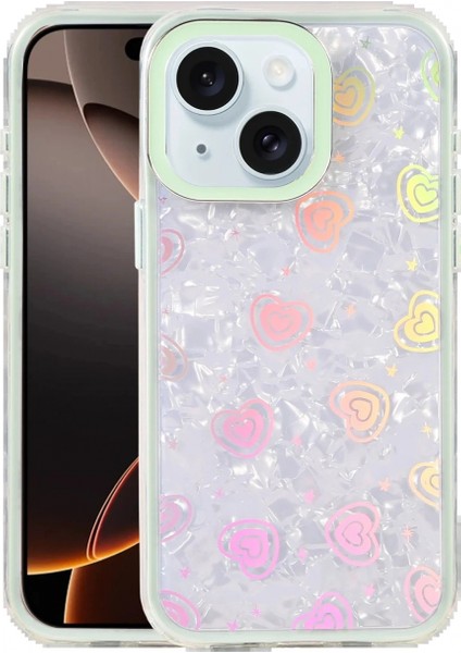 Ieg Apple iPhone 15 Lumi Desenli Kapak - Mavi