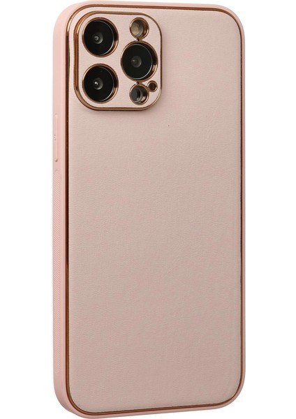 Iphone 13 Pro Kılıf Coco Deri Silikon Kapak - Pudra modelleri