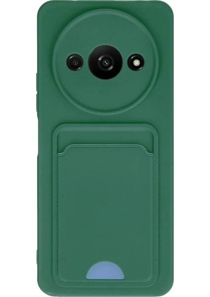 Xiaomi Redmi A3 4g Kılıf Kelvin Kartvizitli Silikon - Koyu Yeşil