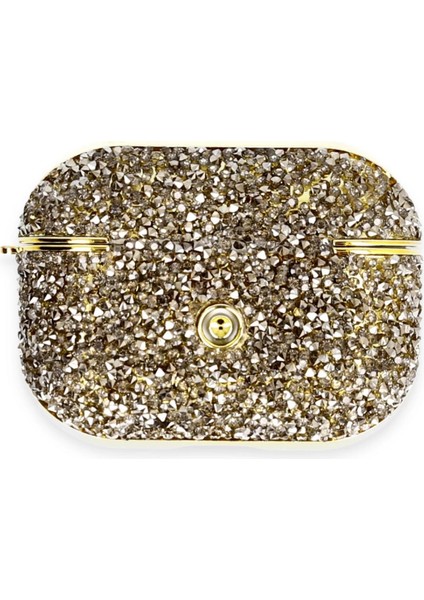 Newface Airpods Pro 2 (2.nesil) Luz Taşlı Kılıf - Siyah modelleri