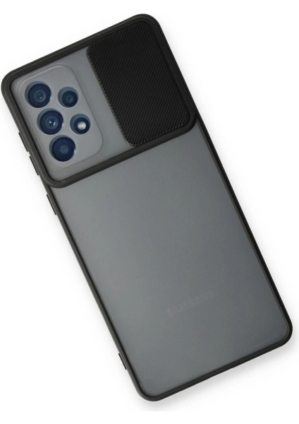 Samsung Galaxy A73 5g Kılıf Palm Buzlu Kamera Sürgülü Silikon - Siyah modelleri