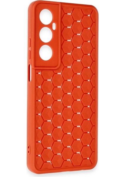 Newface Realme C65 Kılıf Petek Silikon Kapak - Kırmızı modelleri