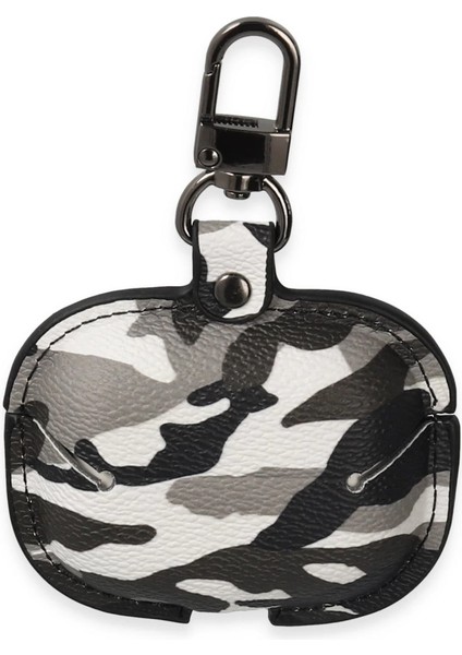 Airpods 3 (3.nesil) Çanta Kamuflaj Deri Kılıf - Gri fiyatları