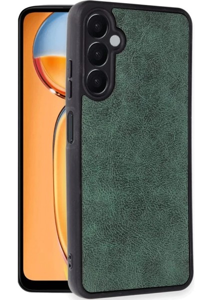Samsung Galaxy S24 Fe Kılıf Aras Deri Kapak - Koyu Yeşil