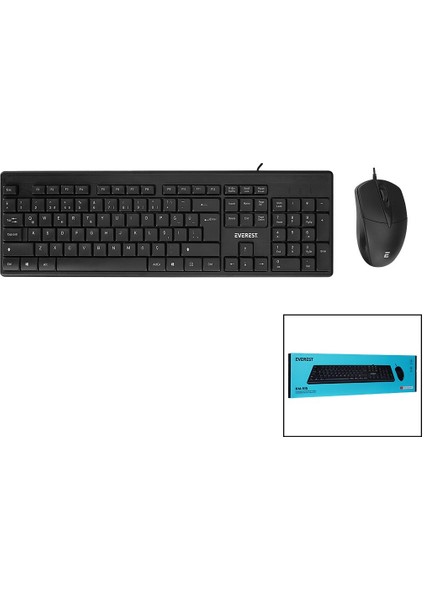 Everest KM-515 USB Kablolu Klavye - Mouse Set Q Klavye (5358)