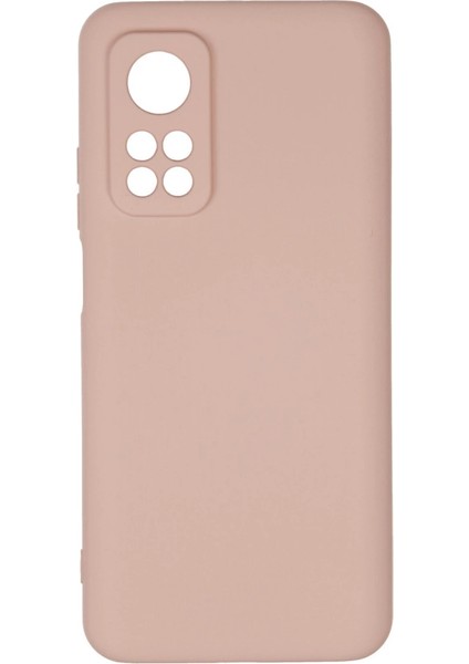 Xiaomi Mi 10T Kılıf Nano Içi Kadife Silikon - Pudra