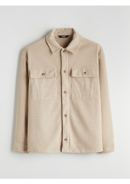 Yeni Sezon Rahat Kalıp Uzun Kollu Kadife Erkek Gömlek Ceket indirimleri