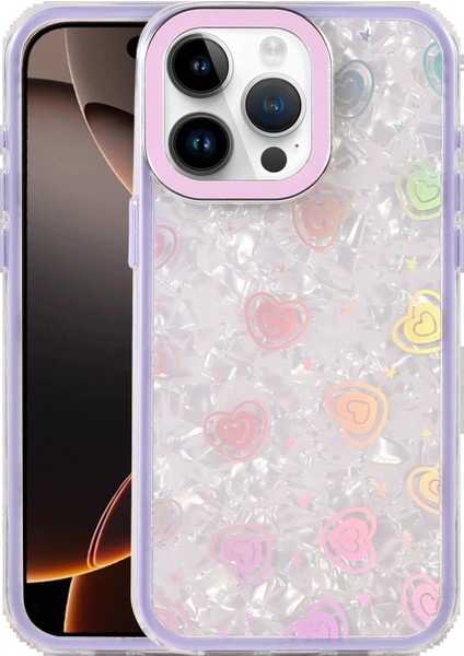 Ieg Apple iPhone 14 Pro Max Lumi Desenli Kapak - Mor