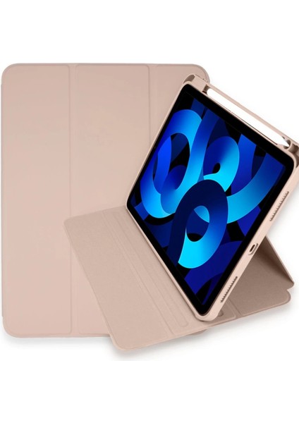 Ipad Pro 11 (2021) Kılıf Ling 360 Kalemlikli Tablet Kılıf - Rose Gold