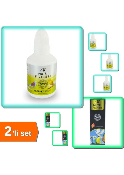 Kuşlar Için Soğuk Algınlığı Destek - Fresh + B Vitamini Tüy Dökümü - Feather - 2li Set V8Q3D0