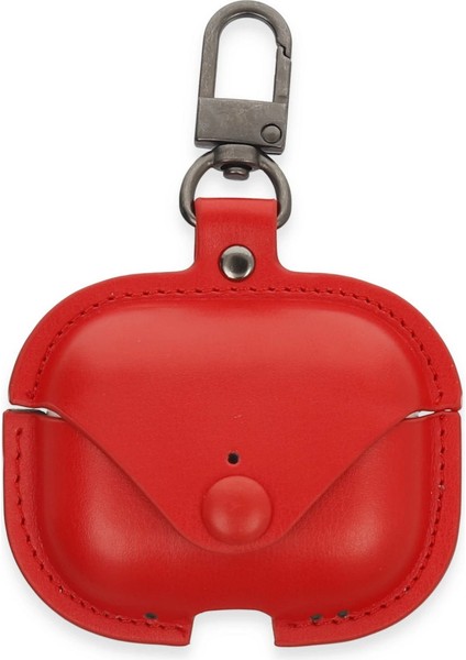 Airpods Pro 2 (2.nesil) Çanta Deri Kılıf - Kırmızı