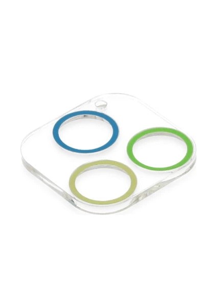 Iphone 13 Pro Max Renkli Kamera Lens Koruma Cam - Yeşil-Sarı modelleri