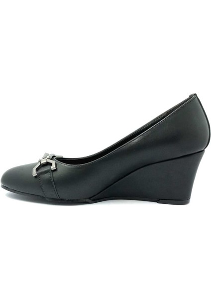 312213 Siyah Dolgu Taban Kadın Ayakkabı indirimleri