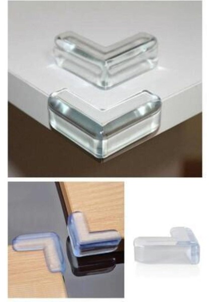 4 Adet Silikon Masa Köşe Koruyucu + 4 Adet Priz Kapağı Seti - 2li Set N1F6T8 modelleri