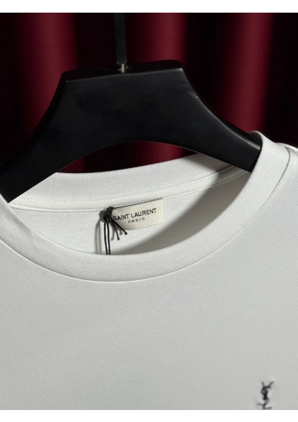 Erkek T-Shirt Beyaz Saint Laurent Konforlu Tarz Koleksiyonu modelleri