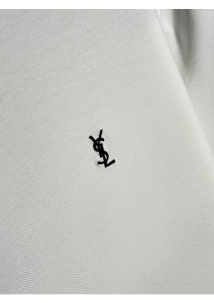 Erkek T-Shirt Beyaz Saint Laurent Konforlu Tarz Koleksiyonu fırsatları