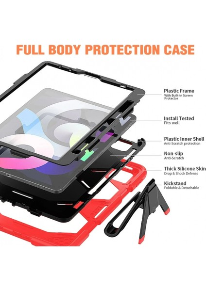 Ieg iPad Pro 11 (2020) Kılıf Griffin Tablet Kapak - Kırmızı modelleri