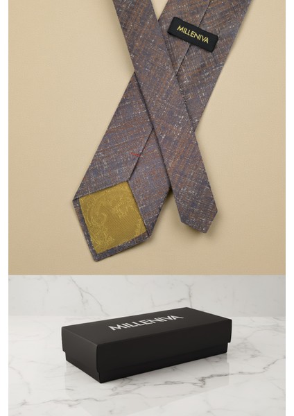 Retro Desen Bronz Kravat & Mendil modelleri