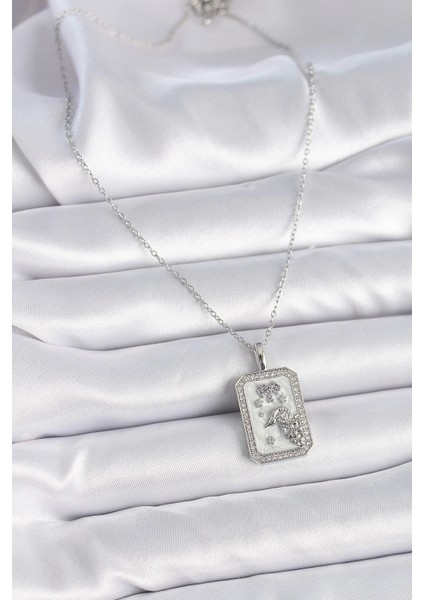 Bfs 316L Çelik Gümüş Renk Zincir Koç Burcu Zirkon Taşlı Kadın Kolye fiyatları