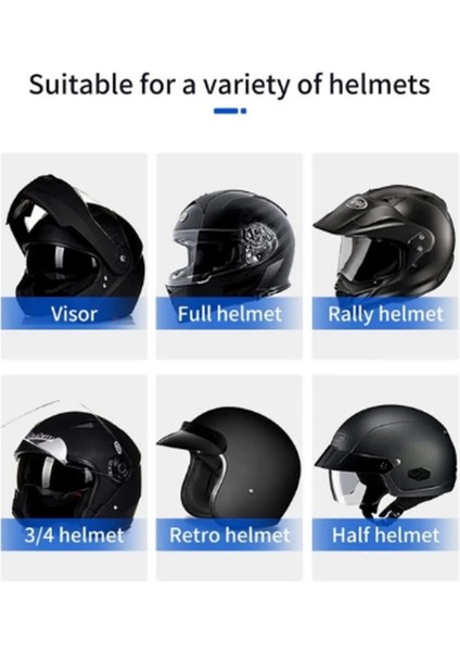 BT31 Kask Kulaklık Bluetooth 5.0 Motosiklet Interkom Su Geçirmez Kablosuz Kulaklık