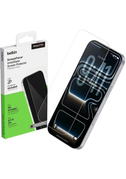 OVA238HQ Screenforce Invisiglass iPhone 17 Pro Uyumlu (Kolay Hizalama Kitli) Temperli Cam Ekran Koruyucu