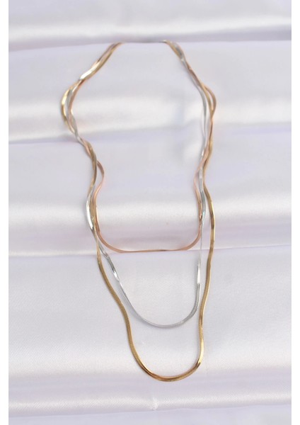 Bfs 316L Çelik 3 Renkli Italyan Zincir Çoklu Kolye fiyatları