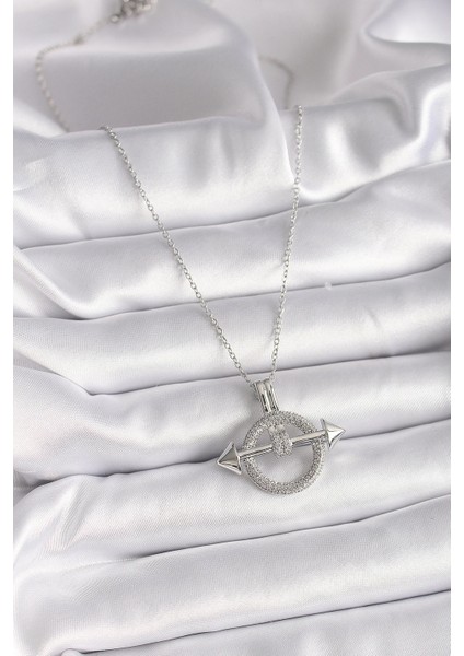 Bfs 316L Çelik Gümüş Renk Zincir Zirkon Taşlı Halka Model Kadın Kolye fiyatları