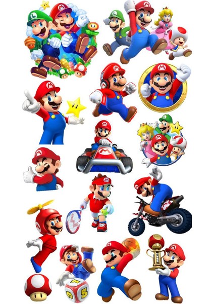 Süper Maryo Telefon Laptop Notebook Tablet Defter Matara Stiker Etiket ST7035