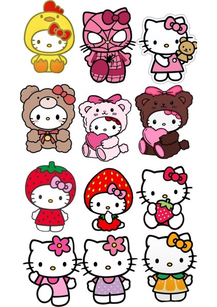 Hello Kitty Telefon Laptop Notebook Tablet Defter Matara Stiker Etiket ST7040