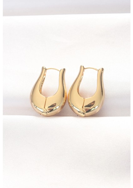 Bfs Pirinç Gold Renk Bombeli Küpe