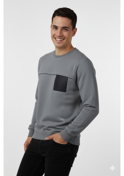 Erkek Mevsimlik Sıfır Yaka Sweatshirt BGL-ST04864 fiyatları