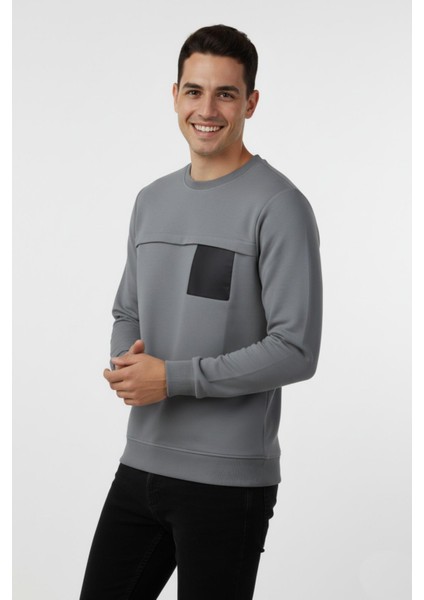 Erkek Mevsimlik Sıfır Yaka Sweatshirt BGL-ST04864 modelleri